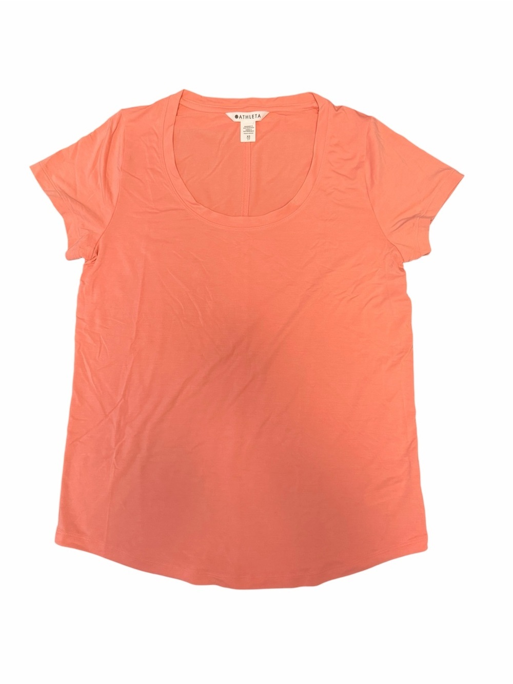 Athleta Scoop Neck Tee in Coral - size XS